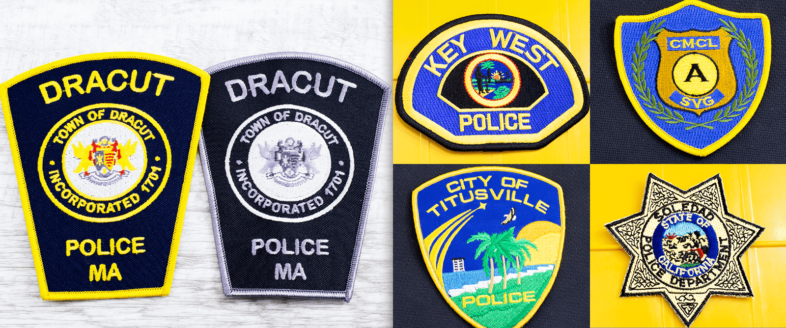 parches policiales para su departamento por firma Pat