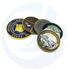 Moneda de desafío personalizado de metal en blanco de latón en blanco en el recuerdo de esmalte duro.