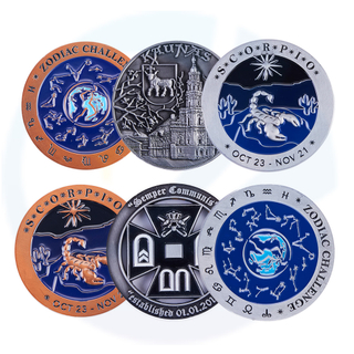 Arte personalizado y uso coleccionable CARACTER REGIONAL DE Europa Monedas de tokens bi-metal de calidad menta