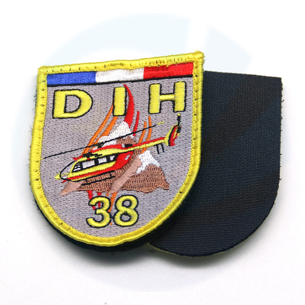 Custom Cool Morals Designer Hat tela tejida Logotipo bordado completo en insignias de bordado Partidos de la Fuerza Aérea Franción para chaquetas Ropa de sombreros