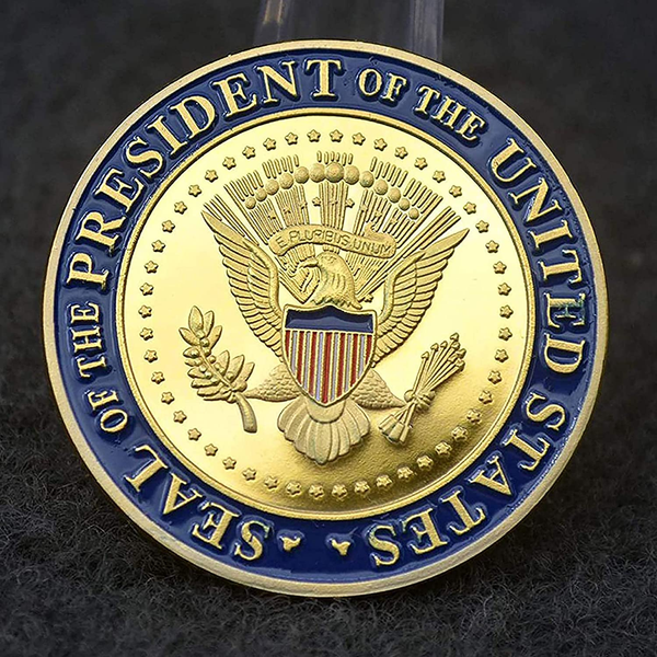 Artículos de apoyo electoral personalizado que hacen un presidente militar de los Estados Unidos Monedas grabadas Presidential Unique Cool Challenge Coin