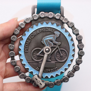 Fabricación Medalla de medalla de diseño creativo personalizado Medalla de juego de bicicletas de carreras personalizadas
