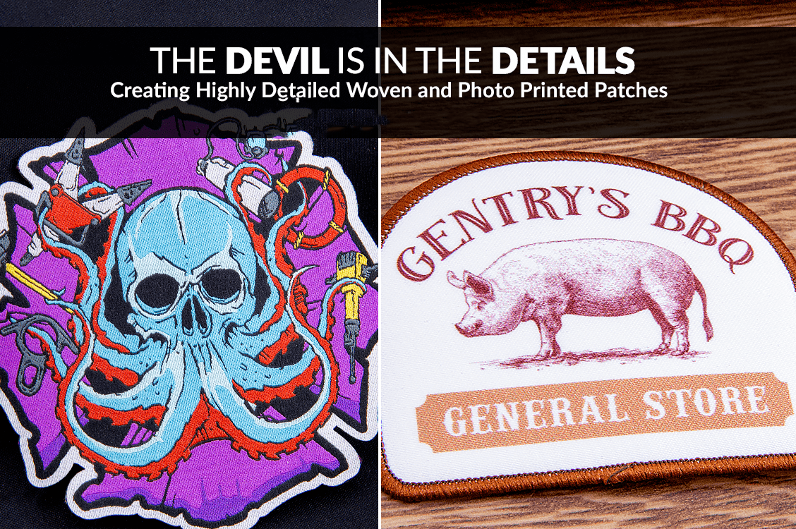 Patches altamente tejidos y impresos