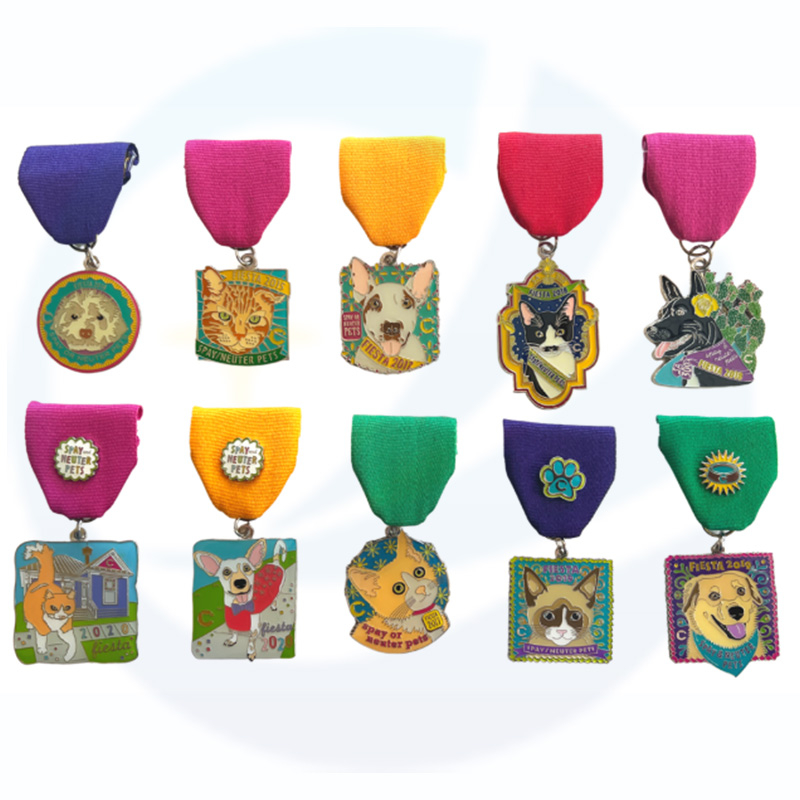Cuidado personalizado de animales callejeros, gatos y perros, medalla de honor de carnaval