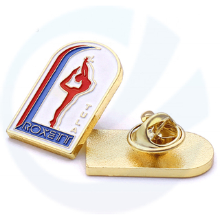 No MOQ Gold Metal Broche Pin Pin personalizado Pin de esmalte Sport Sport Dance Pins personalizado