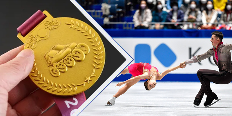 La gracia del patinaje artístico: medallas personalizadas de patinaje sobre hielo