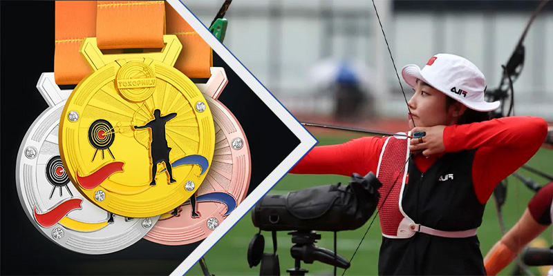 Medallas deportivas personalizadas: triunfos en tiro con arco