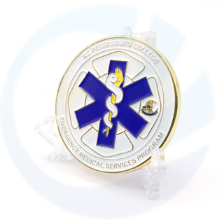 No hay mínimo CHARET METAL METAL SOFA SEMPRESO SERVICIO DE EMERGENCIA Médica Paramedic College Souvenir Challenge Coin