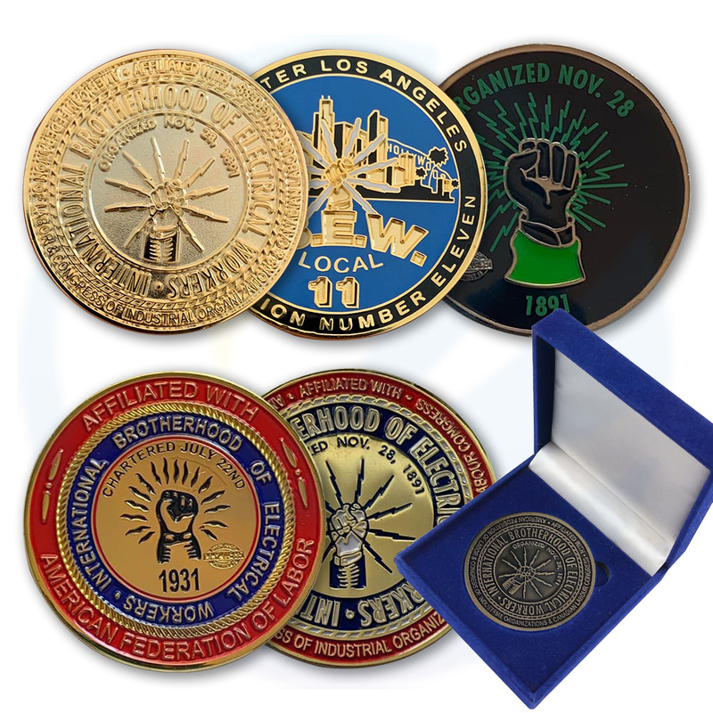 Monedas personalizadas de comando militar personalizadas Monedas de desafío IBew personalizados