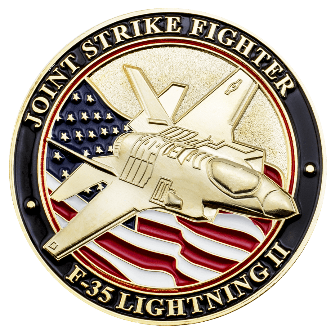 F-35 Lightning II Airforce Challenge Coin 3D