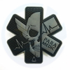 Logotipo de marca personalizado PVC Patches de goma de silicona con gancho y respaldo de bucle