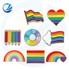 Fabricante de pines arcoirbow esmalt esterela al por mayor lgbt gay orgullo arcoirbow solapa