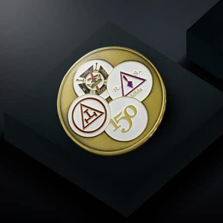 Monedas del desaf&iacute;o mas&oacute;nico