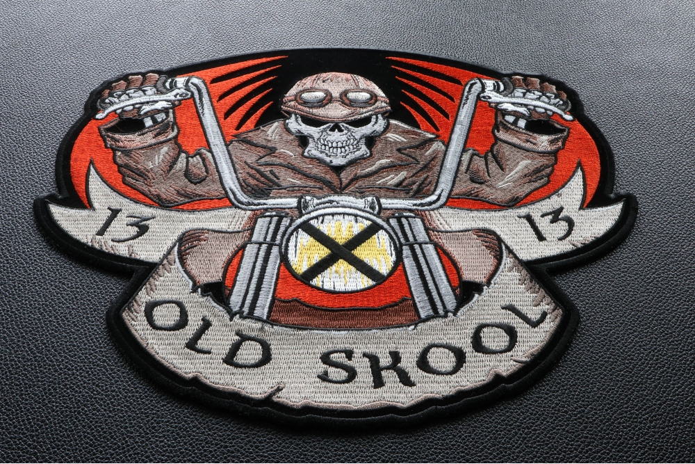 Biker-Patches-Old-Skool-Biker-13-Large-Back-Patch-PL6037-Diagonal