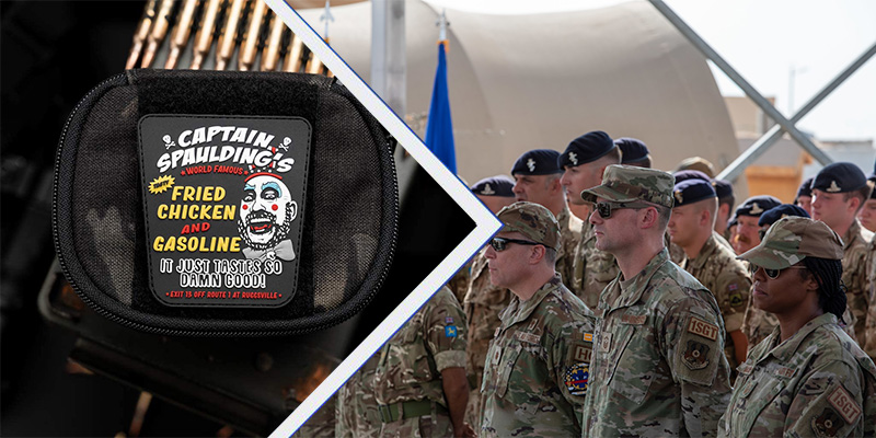 parche de PVC militar