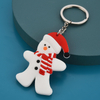Llavero de dibujos animados de Navidad personalizado Lindo llaves promocionales de Santa PVC Partido de regalos de Navidad