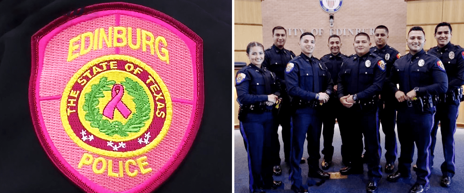 Departamento de Polic&iacute;a de Edinburg Patches rosados ​​de Signature_yythk