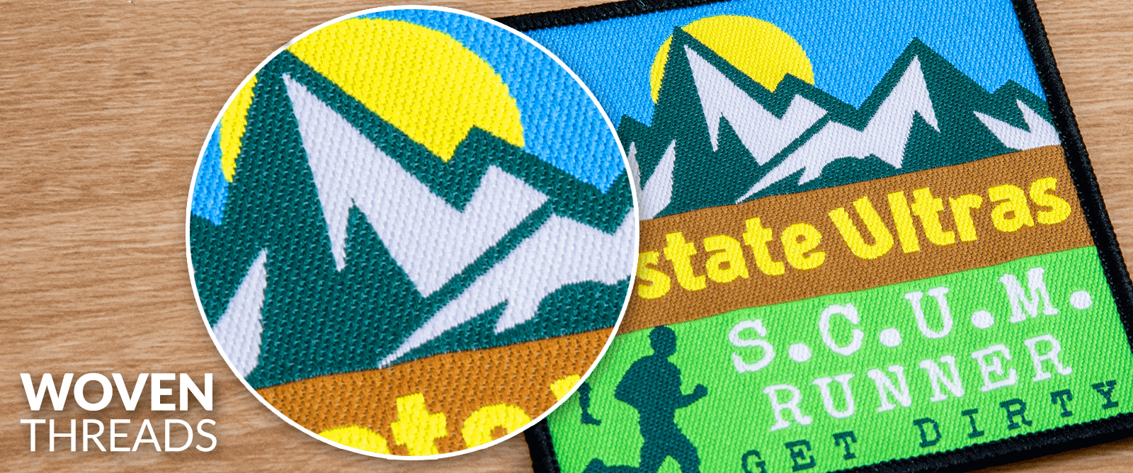 Parches de hilo tejido por parches de firma