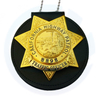LOGO DE LOGO DE METAL Custom de fábrica certificada BSCI Pin 3d Oficial de detectives de la policía del ejército Sheriff Security Cuero Honor US Button Shield Insignia