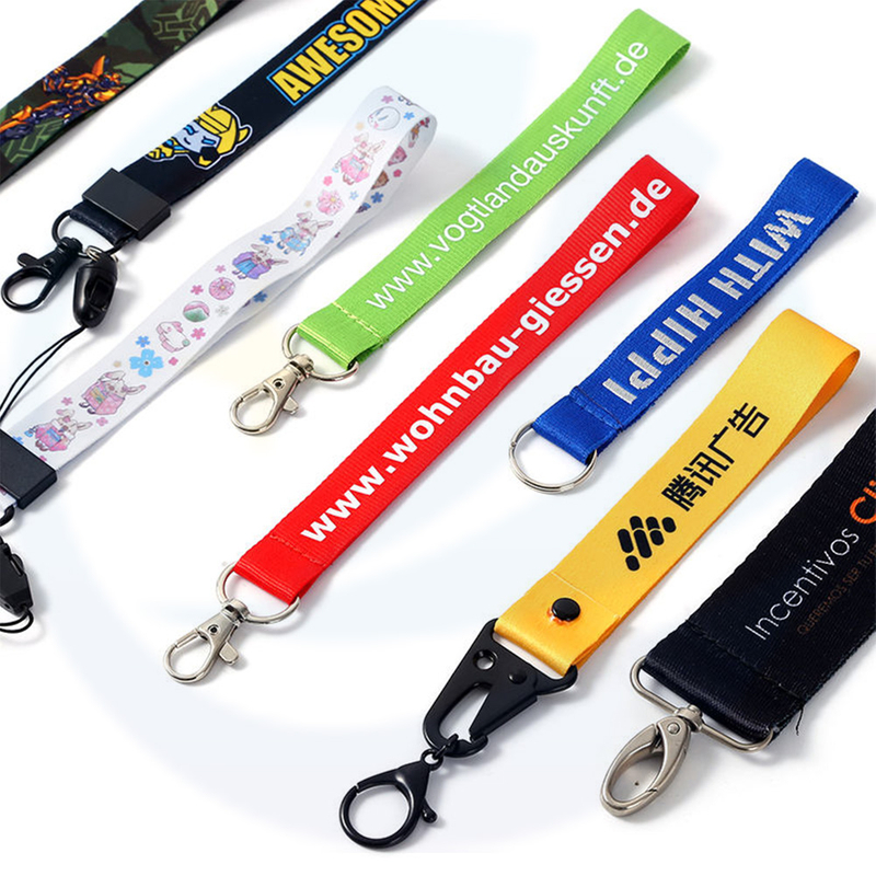 Cadena de llave corta impresa de alta calidad Lanyard Lanyard Tope de muñeca Muñecida para publicidad para publicidad