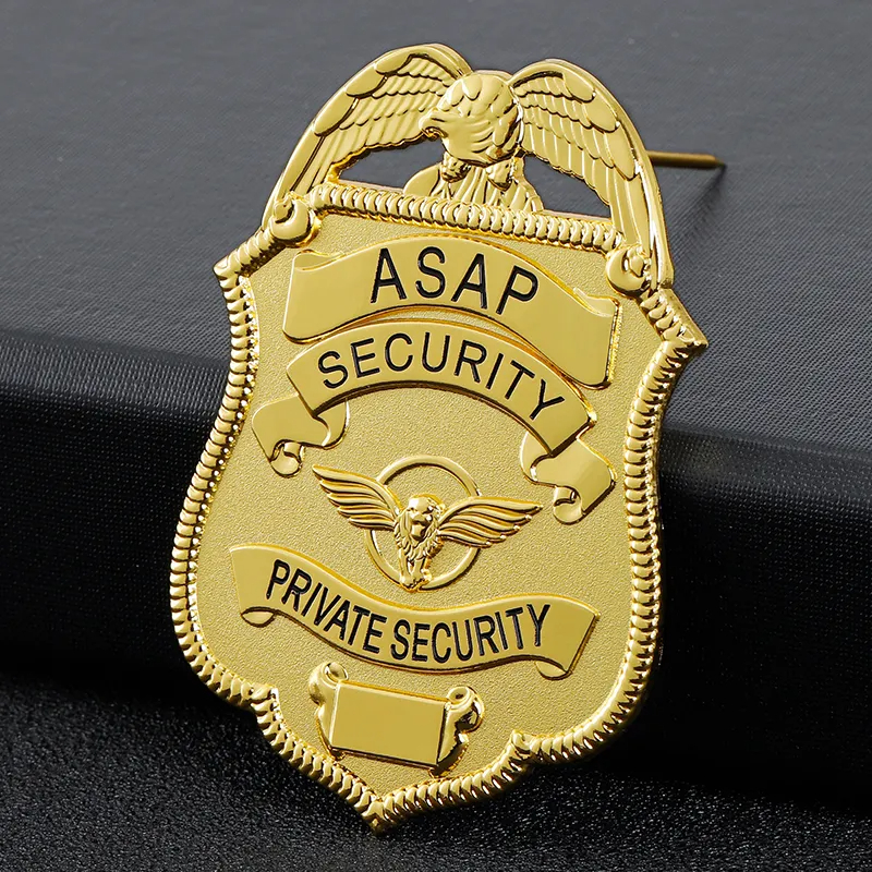 Policía personalizada Police Artículo de fábrica de seguridad Fabricante de la insignia de la insignia Metal Crafts Hizo la insignia de la policía de Nueva York