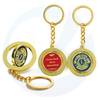 Cadena de llave giratoria Personalisado Design Gold Soft Enamel Keychain Spinner Reverse Reverse Custom Lion Club 3D LOGO LETTOR DE ALEACIÓN DE METAL DE METAL