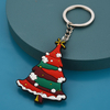 Llavero de dibujos animados de Navidad personalizado Lindo llaves promocionales de Santa PVC Partido de regalos de Navidad