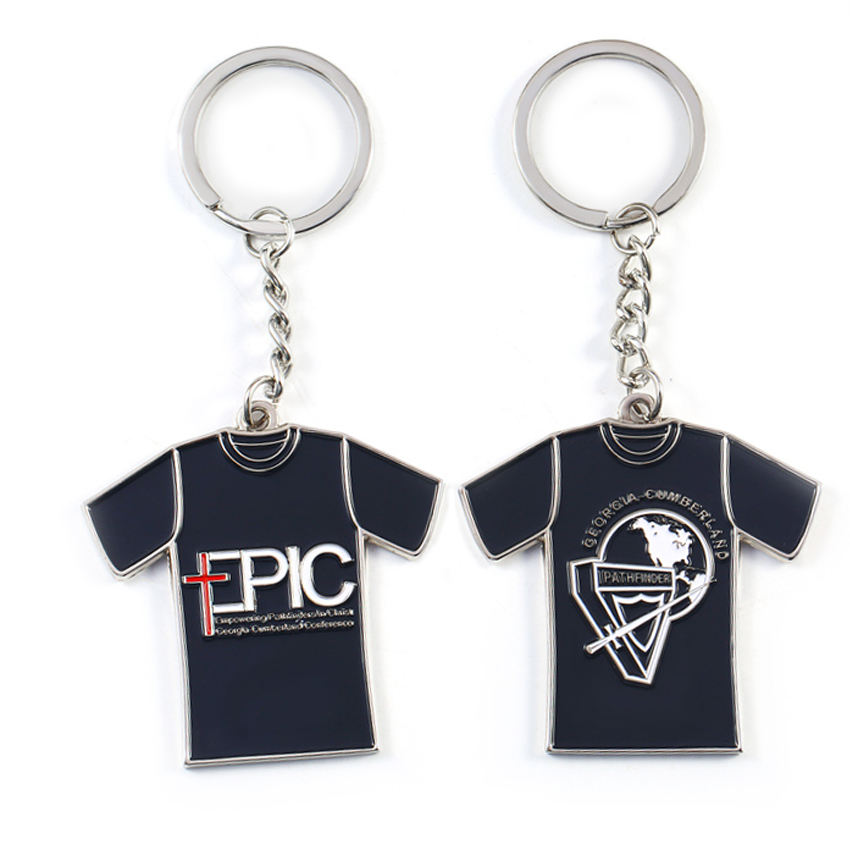 Camiseta de fútbol personalizada Keychain de metal para regalo