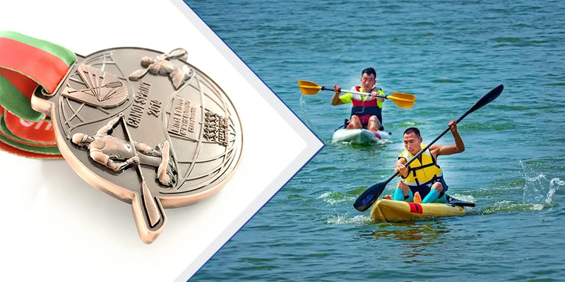 El poder del remo: medallas de kayak personalizadas