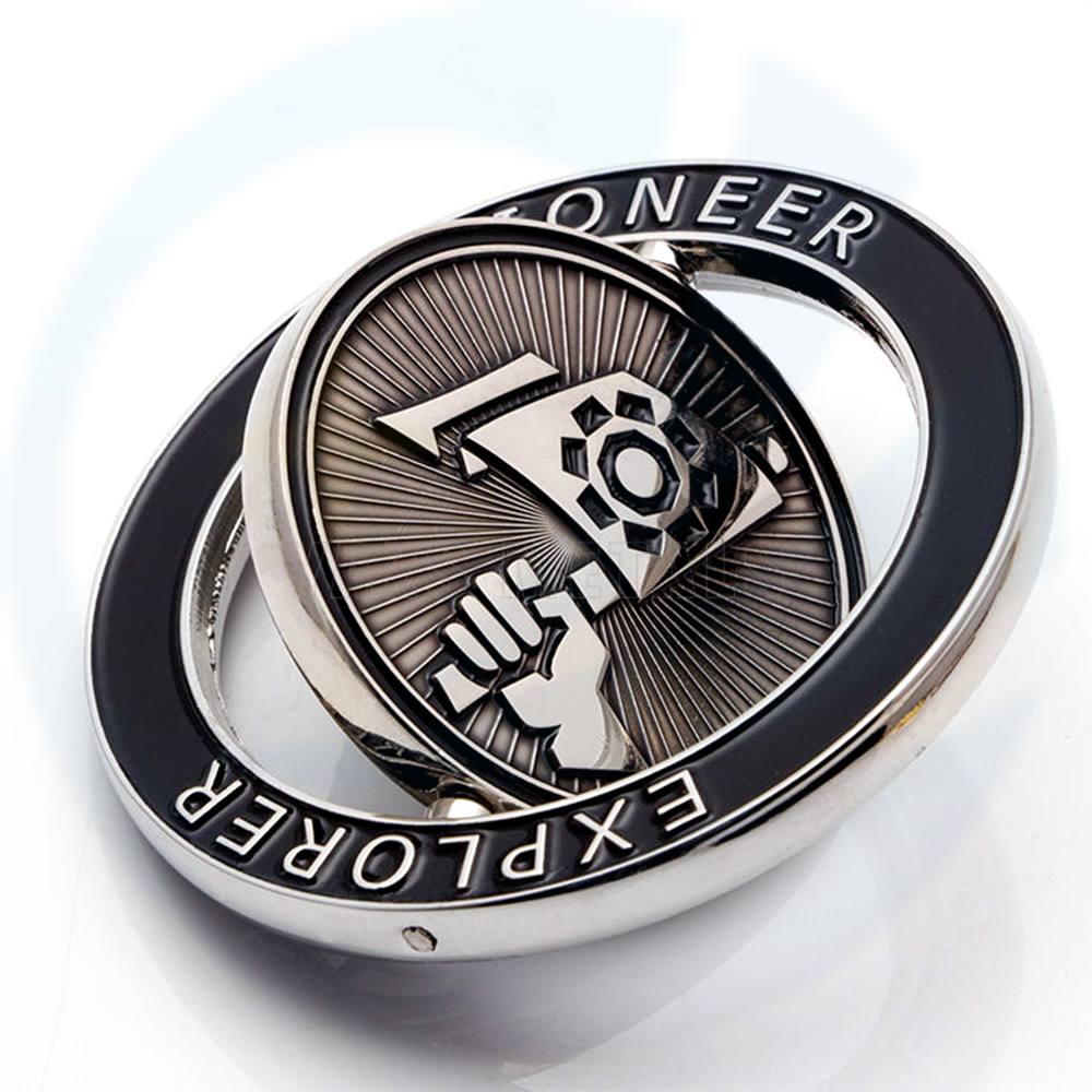 Diseño personalizado promocional propio de latón plateado sólido/artesanías de cobre 2D Monedas