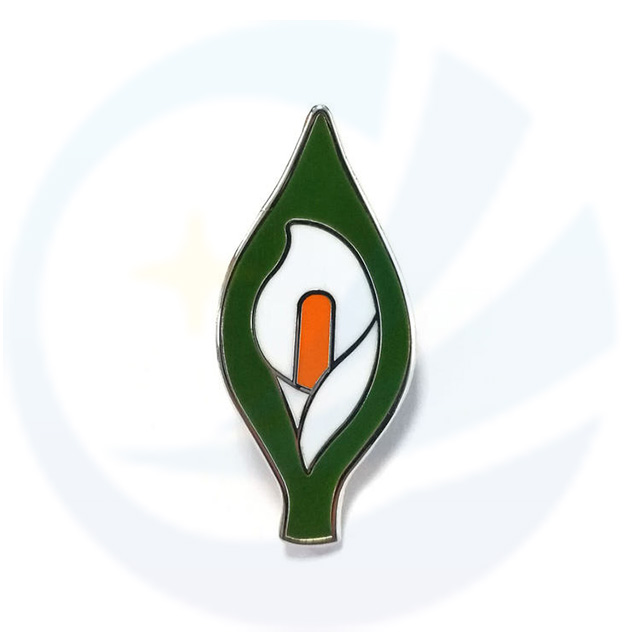 25 mm de 25 mm 30 mm 40 mm Irlanda Easter Lily Metal Flower Enamelo Fabricación de insignias