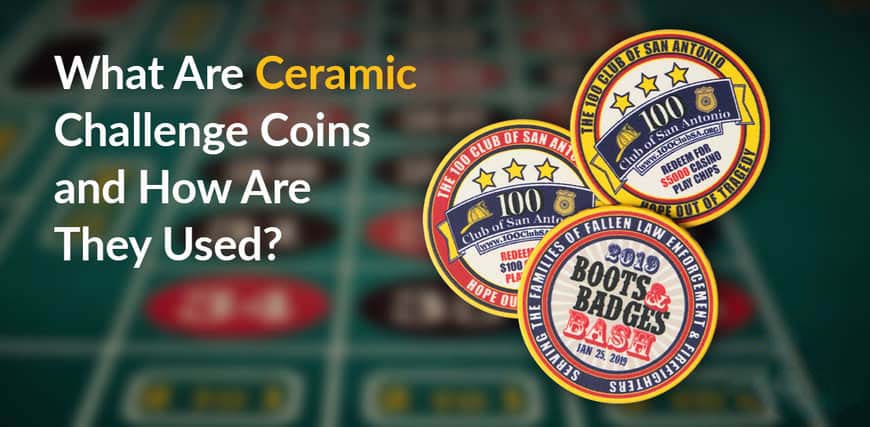 Monedas de desaf&iacute;o de cer&aacute;mica