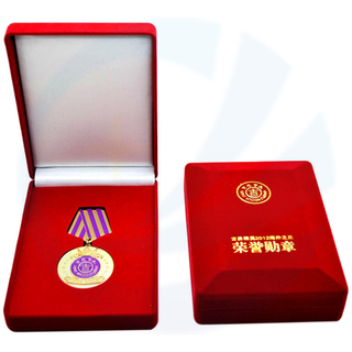 Medalla de honor de medallón de metal personalizado de fábrica con caja con caja