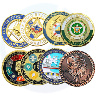Custom Big Challenge de alta calidad Coin 3D 2D Metal Souvenir Commemorative Enamel Token Diseño grabado Monedas coleccionables
