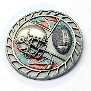 LOGO LOGO METAL Crafts Metal de alta calidad Enamelo 3D Diseño Sports Sports USA Football Rugby Challenge Coin como recuerdo