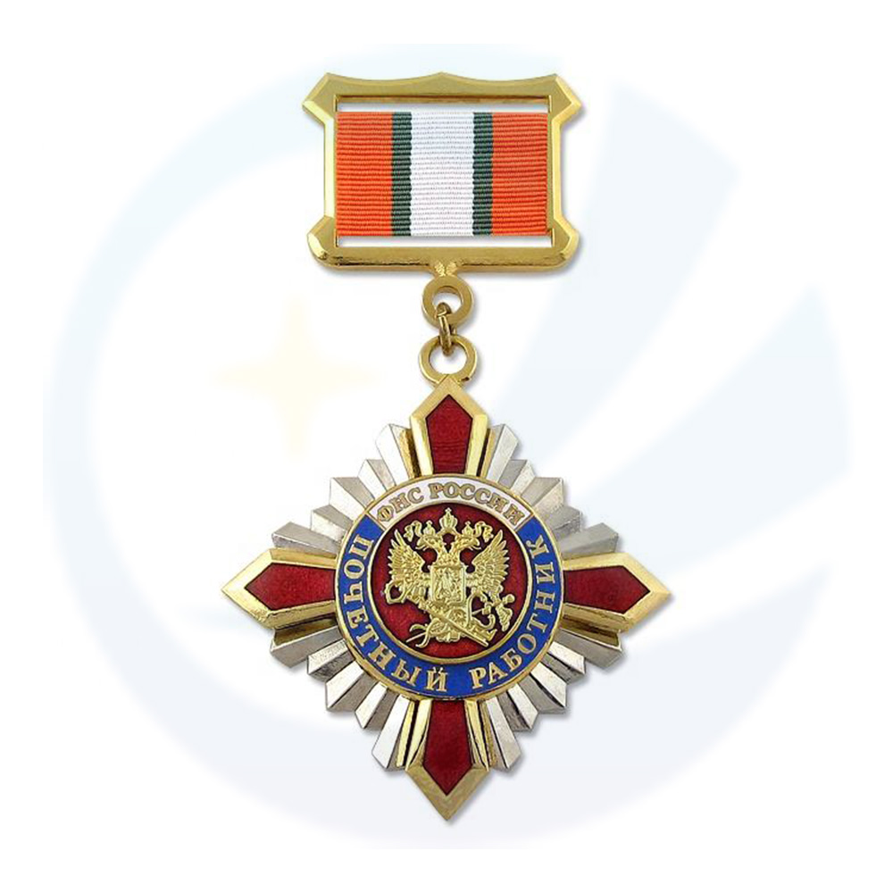 Medallas honorables de fabricante de Eanmel de alta calidad de lujo con cinta