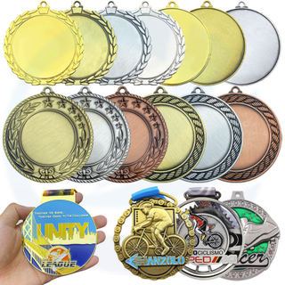 Premio de bronce de oro de metal personalizado barato al por mayor Running Marathon Taekwondo Karate Soccer Sports Medalla en blanco