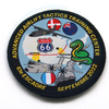 Diseñador Bordado redondo Insignias de parche táctico Logotipo personalizado Coser en parches bordados de la Fuerza Aérea Franción completa para prenda