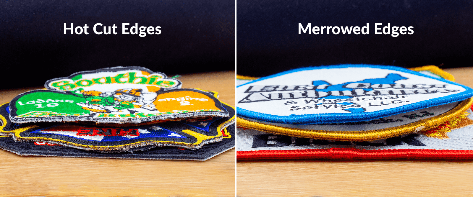 Opciones de borde de parches de bombero por parches de firma