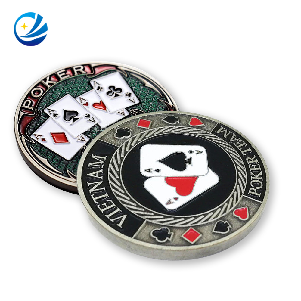 Diseño personalizado Enamelo suave Lados dobles 3D Redonde Redonda Monedera de póker Poke Poke, Factory Wholesale Game Game Token Coin