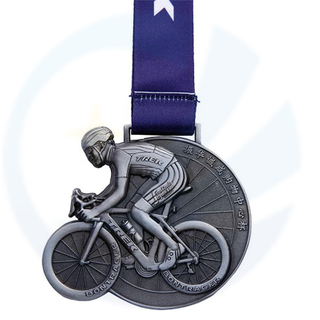Fabricante Triatlón Custom Running Marathon Soccer Bicycle Medallas 3D Metal de esmalte con Medalla de premios de deportes Lanyards