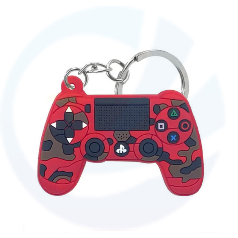 Máquina de juego al por mayor llavero PVC Keychain Soft Silicone Goma Gamepad Keychain