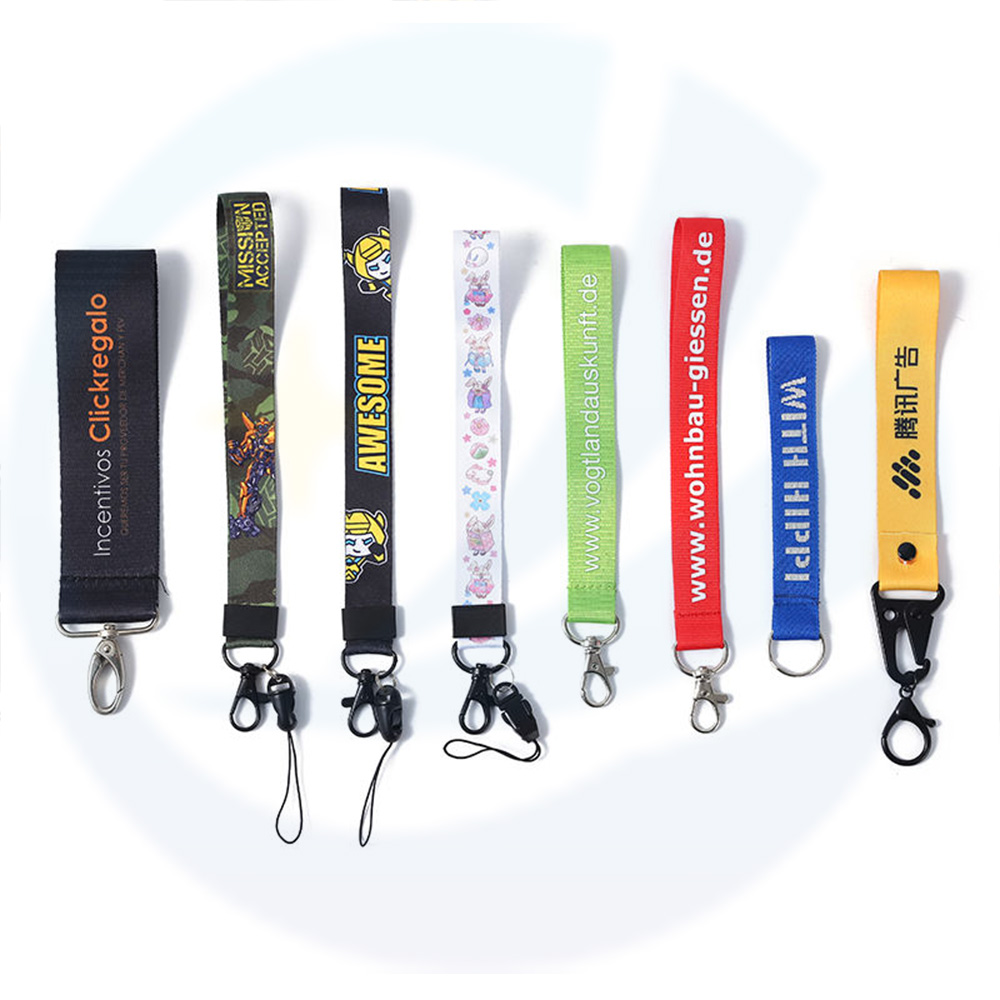 Cadena de llave corta impresa de alta calidad Lanyard Lanyard Tope de muñeca Muñecida para publicidad para publicidad