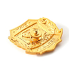 Logotipo de esmalte personalizado 3D Gold Metal Tornillo curvado+ Oficial de seguridad de tuercas Insignia policial