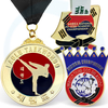 Fabricante Custom 3D Gold Silver Bronze Aleya Metal Medalla Medalla Medalla deportiva Jiu Jitsu Kung Fu Karate Taekwondo Medalla