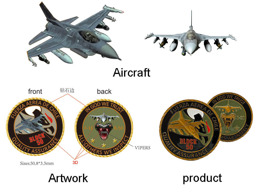 Moneda del desaf&iacute;o de la Fuerza A&eacute;rea