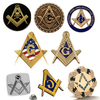 Diseño gratuito de alta calidad Freemason Freemason irregularmente Pins de la solapa de esmalte suave en forma de masónica en venta