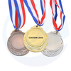 Medalla de medallas de medallas Deportivas Clave de oro Personalización de cinta de oro Trofeos de fútbol en blanco Medalla personalizada de metal deportivo