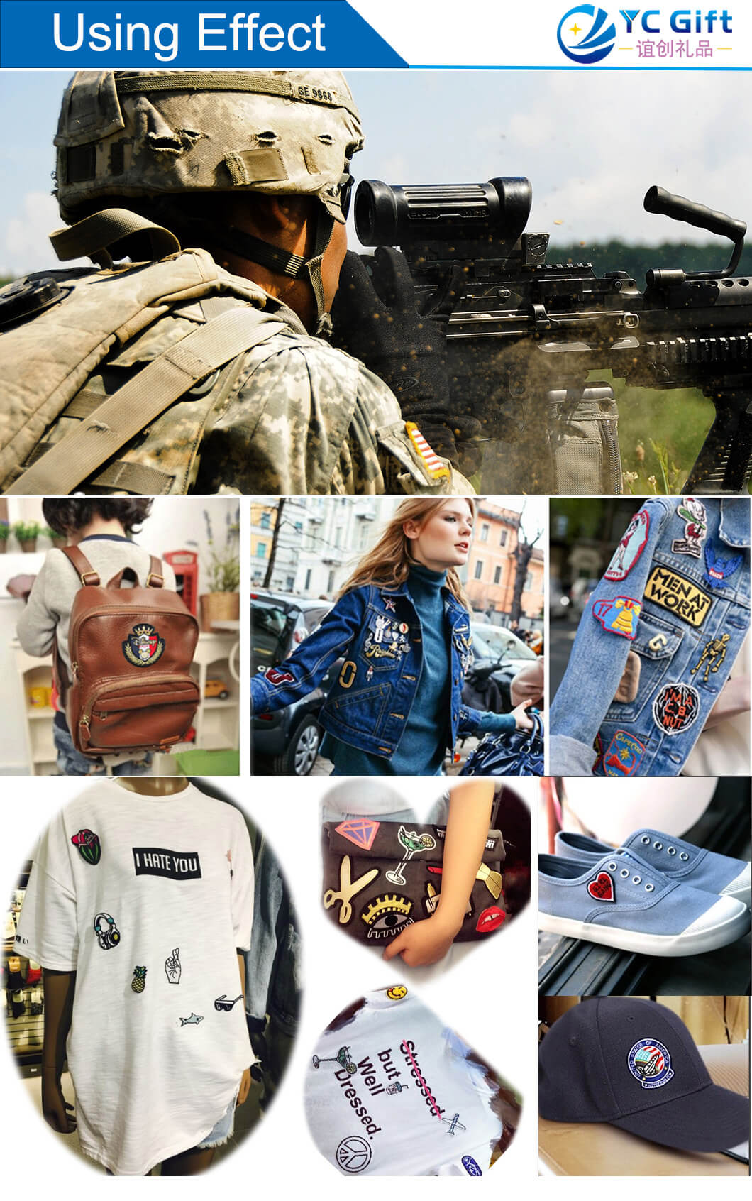 Parche tejido militar