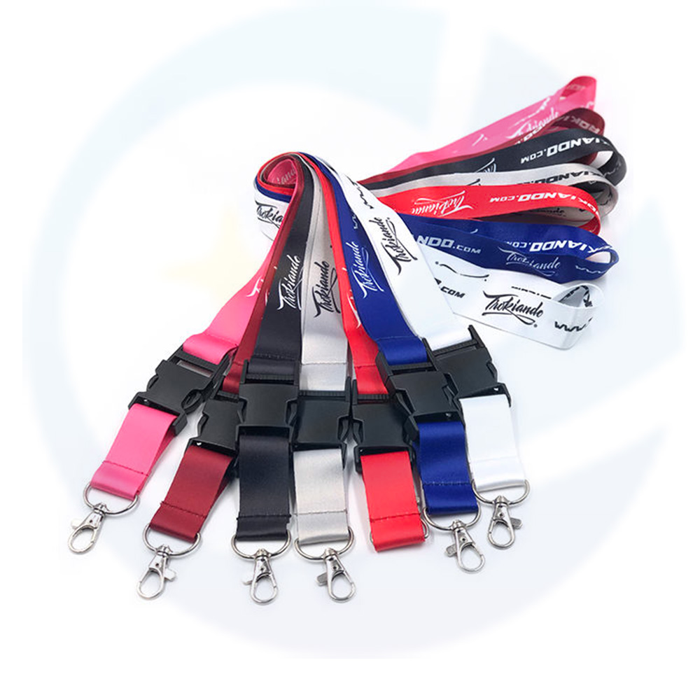 Logotipo de logotipo Dye Sublimation Polyester Keychain Lanyard Store de cordones al por mayor de cuello